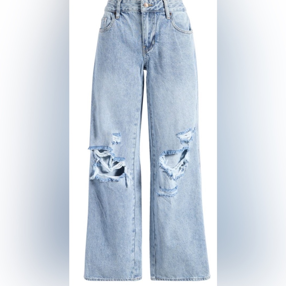 PAC Sun JEANS low rise baggy distressed Jean size 31 NWT